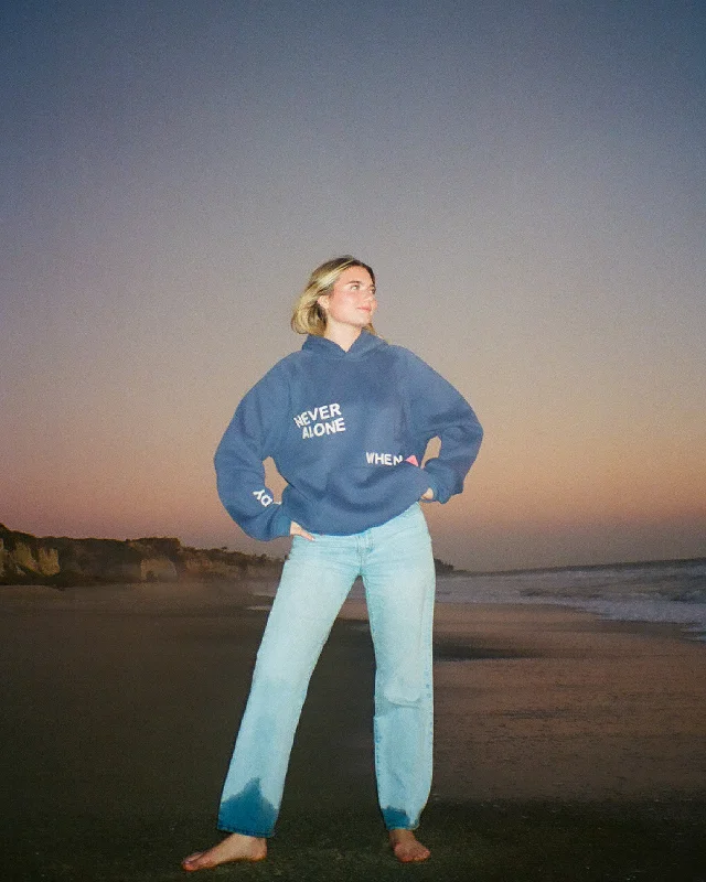 Mega Sale "All my Friends" Oversized Lux Hoodie in Blue