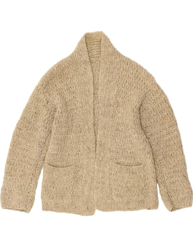 Low Prices VINTAGE Womens Open Cardigan Sweater UK 14 Large Beige