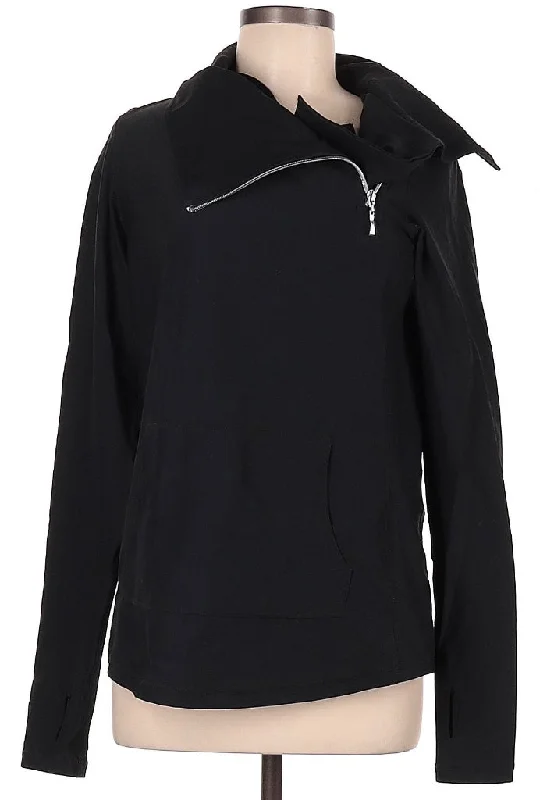 Low Prices Jofit Women's Black Asymmetrical Zip Pullover Size M MSP$105