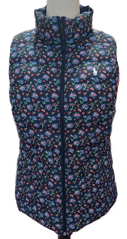 Discount Deals New Ralph Lauren Women's Navy Reversible Puffer Vest Size S MSp$298