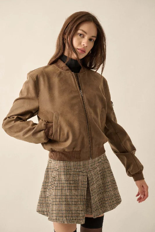 Fantastic Offers Bombs Away Vegan Leather Bomber Jacket