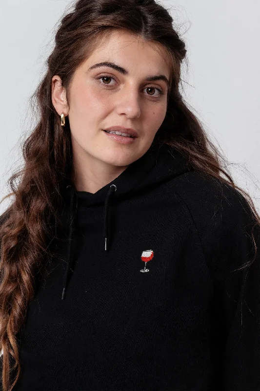 Today’s Special Glaserl Rotwein | Bestickter Bio-Baumwoll Frauen Hoodie