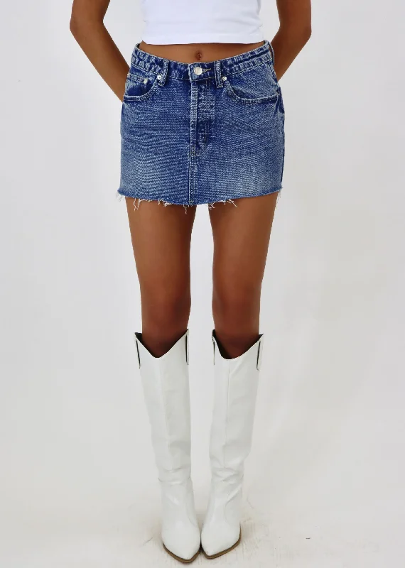Price Cut Wherever I Go Mini Jean Skirt ★ Medium Wash