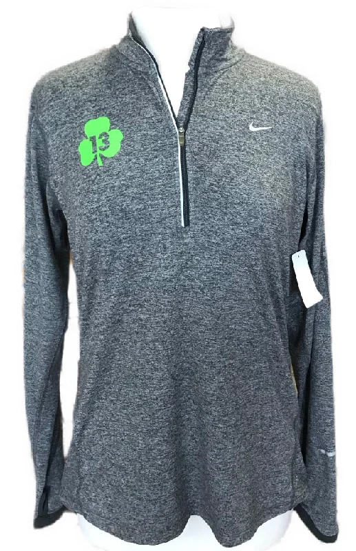 Discount Deals Women's Nike Dri-Fit Gray Heather 1/4 Zip Shamrock Pullover Size L