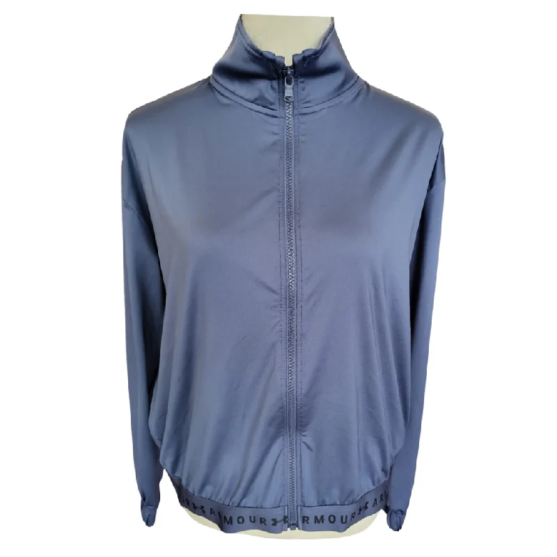 Huge Discounts Under Armour Navy Full Zip Crop Workout Jacket Size M MSP$65