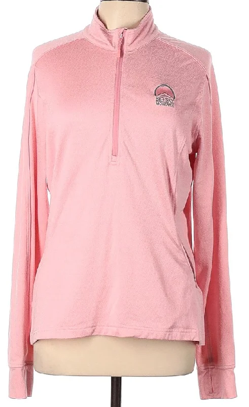 Low Prices Levelwear Pink Half Zip Pullover w/ Big Sky Logo Size L. MSP$78