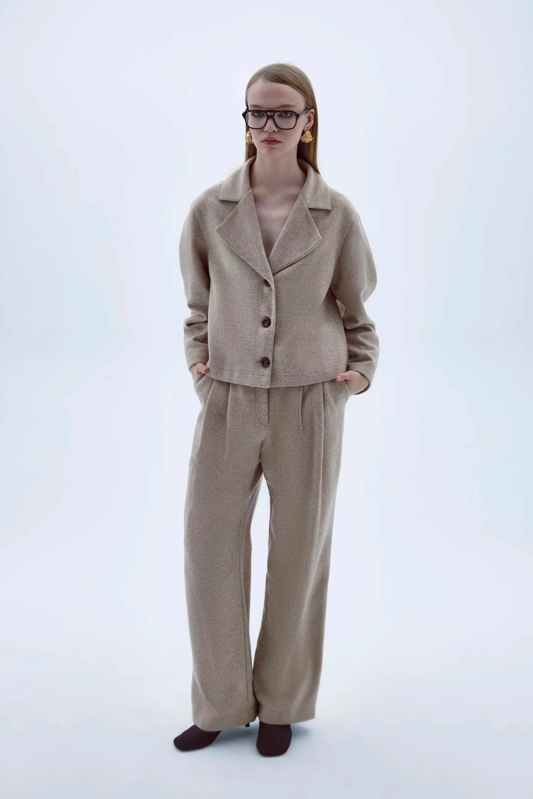 Clearance Sale Kai Wool Jacket in Beige