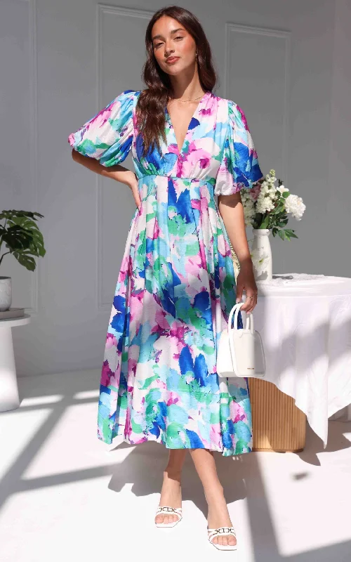 Anniversary Sale Koa Maxi Dress - Blue Multi Print