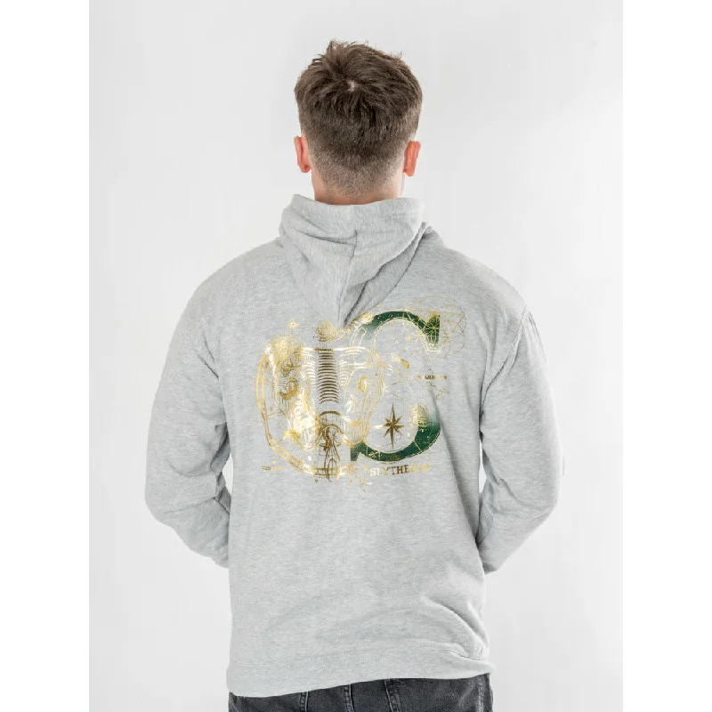 Can't Miss Harry Potter Unisex Grey Marl Slytherin Zodiac Hoodie Adult
