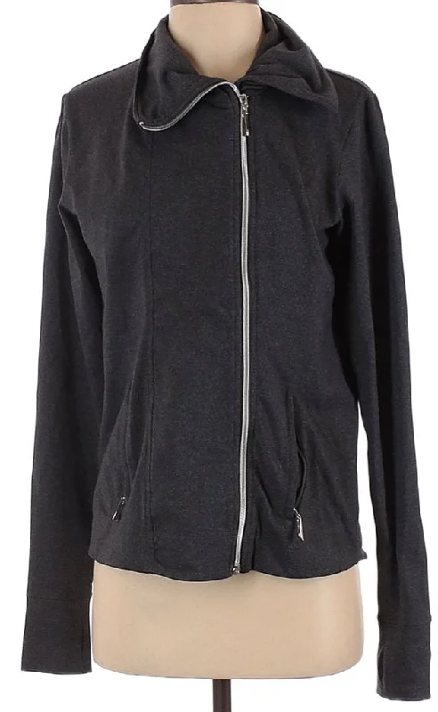 Epic Deals Jofit Charcoal Heather Asymmetrical Zip Jacket Size S MSP$110