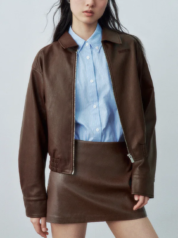 Value Deals Leather Loose Jacket