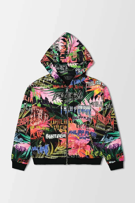 Super Bargain Philipp Plein Black Jungle Rock Hoodie