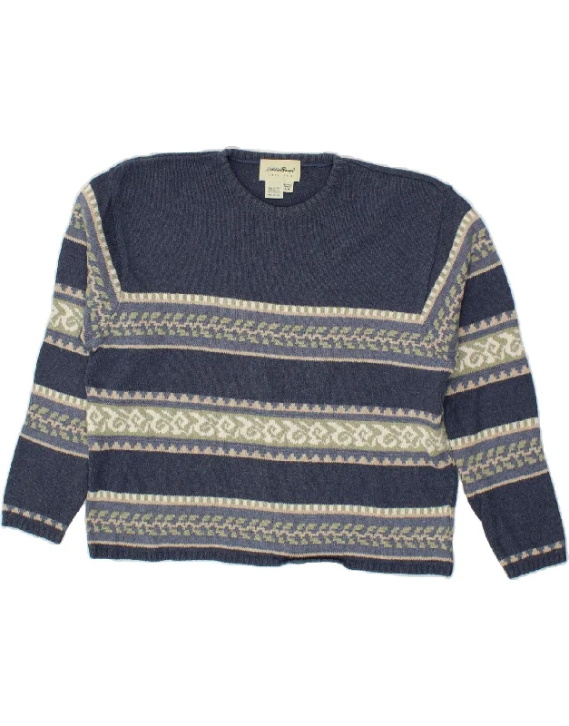 Special Buy EDDIE BAUER Womens Crew Neck Jumper Sweater UK 16 Large Navy Blue