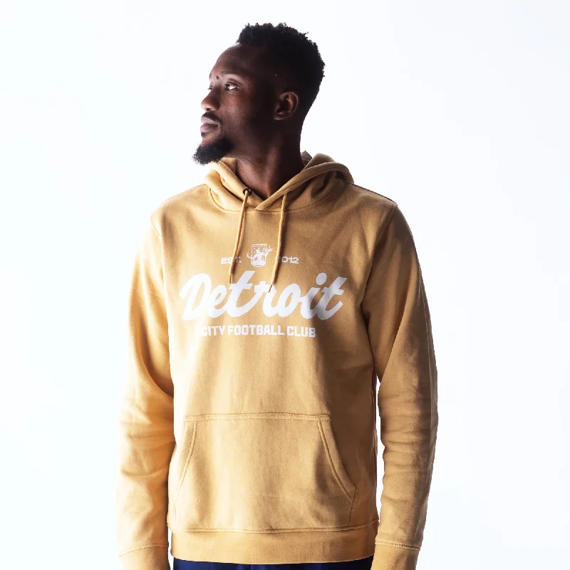 Super Sale DCFC Detroit Cursive Hoodie- Golden