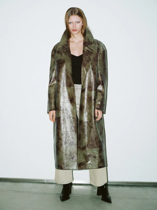 Hot Deal Drop Shoulder Sleeve Long Trench Coats