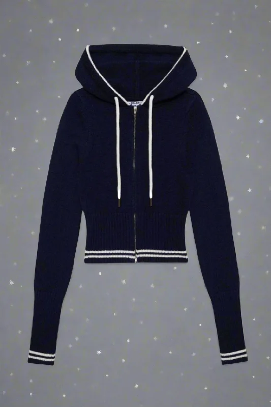 Value Deals Frankies Bikinis Aimee Cloud Knit Zip Up Starlight Hoodie as worn by Malin Andersson