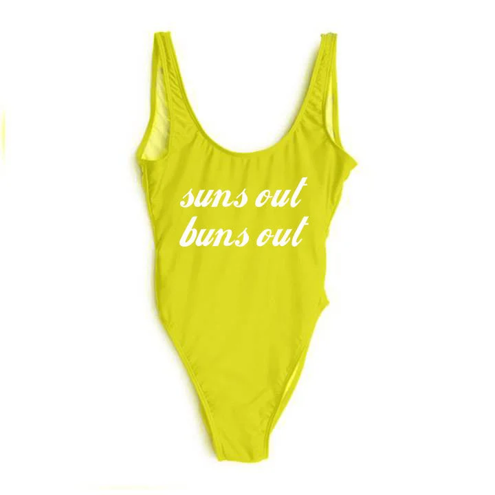 Final Clearance SUN'S OUT BUNS OUT // NEW FONT [SWIMSUIT]