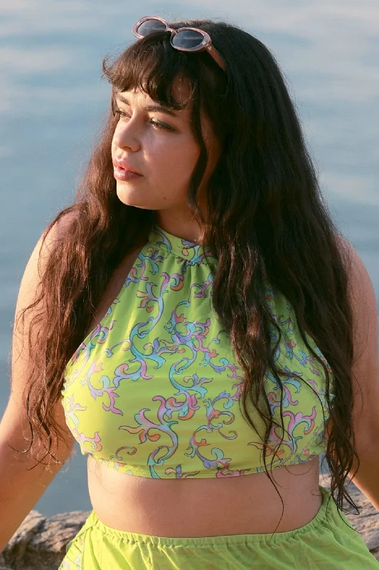 Discount Extravaganza Green Vine Bikini Top