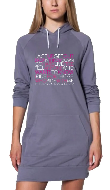 Stock Clearance The Dress Hoodie - Ride With Me - Slate Grey