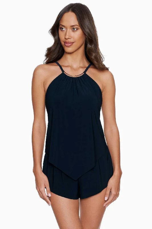 Don't Miss Halo Effect Goldie One Piece Romper Swimsuit