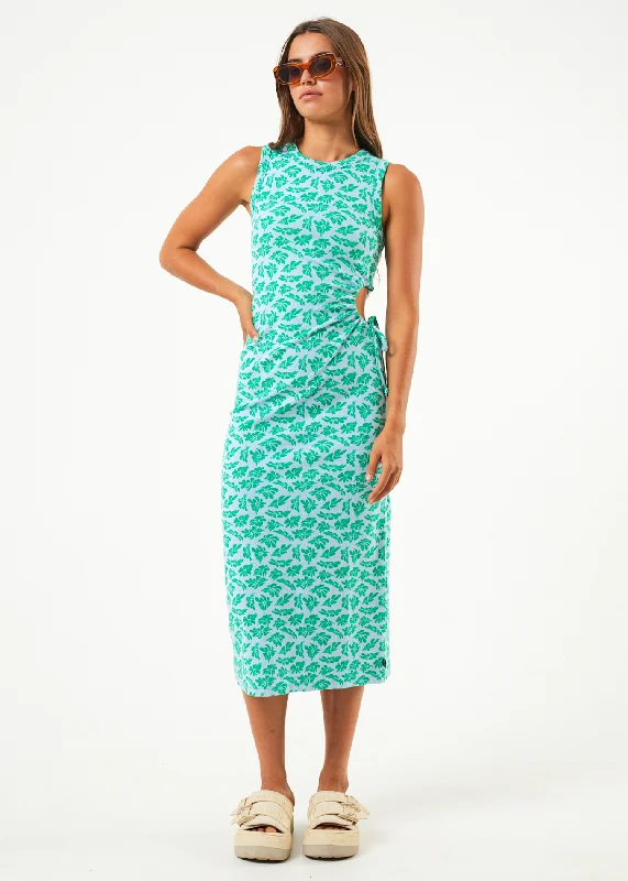 Stock Up and Save AFENDS Womens See You - Cut Out Maxi Dress - Powder Blue