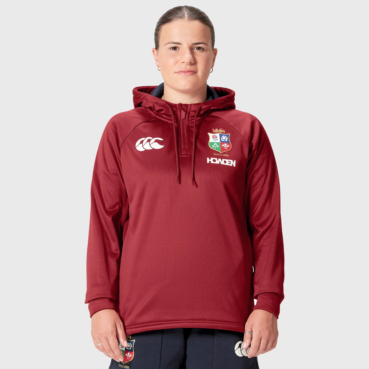 Price Drop Canterbury British & Irish Lions Women's 1/4 Zip Hoody Red