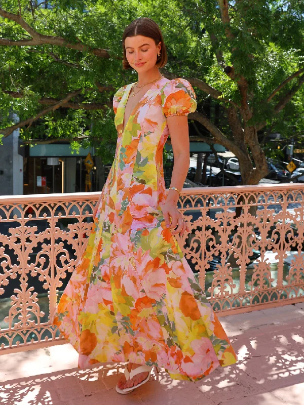 Price Smash By Nicola S/S Wavy Maxi Dress in Floral Confetti