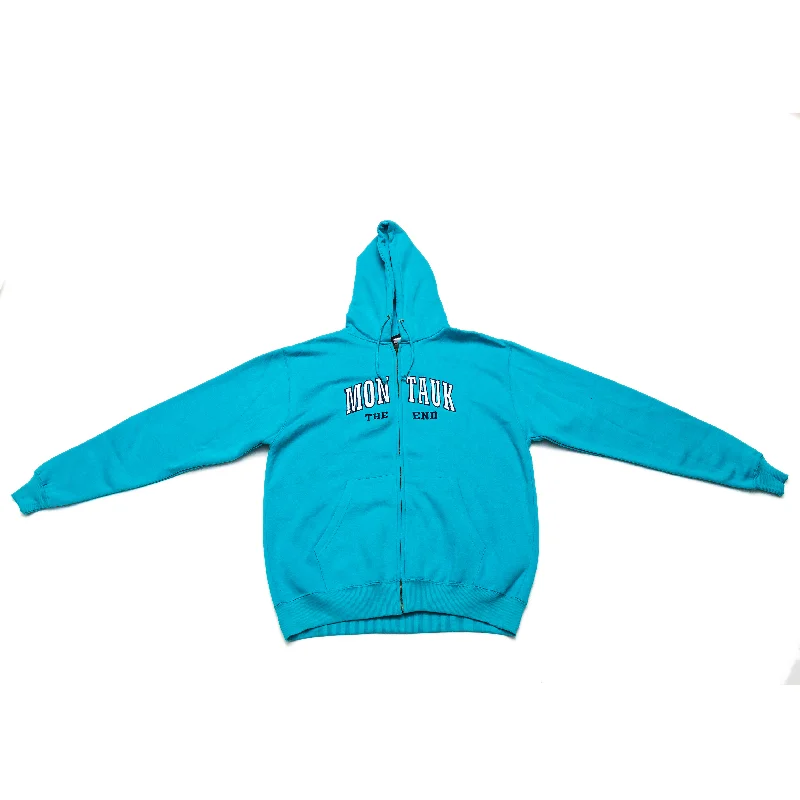 Season Finale Sale Adult Montauk The End Embroidered Traditional Zip-Up Hoodie