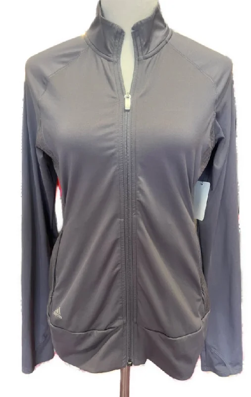 Friends and Family Sale Women's Adidas Gray Full- Zip Golf Jacket Size S MSP$70