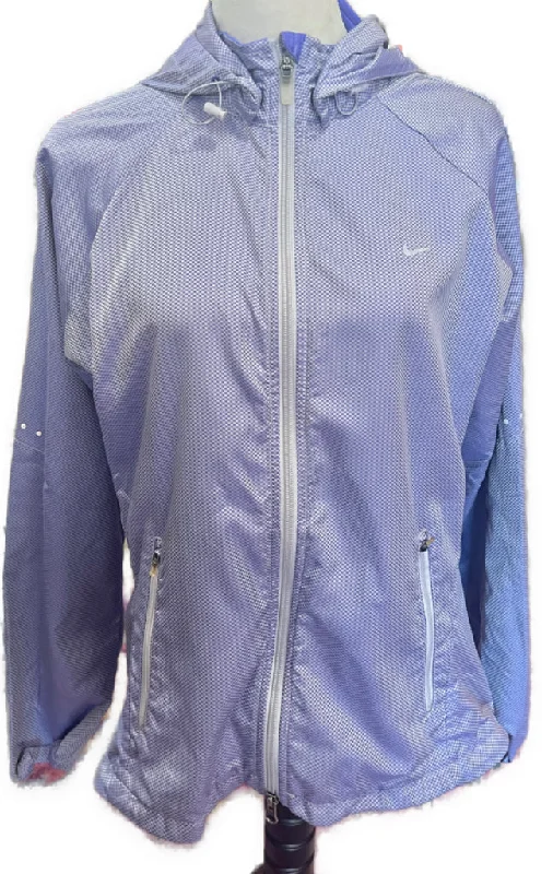 Exclusive Access Nike Women's FitStorm Purple Micro-check Full-Zip Hooded Jacket Size L MSP$130 Exclusive Access Nike Women's FitStorm Purple Micro-check Full-Zip Hooded Jacket Size L MSP$130