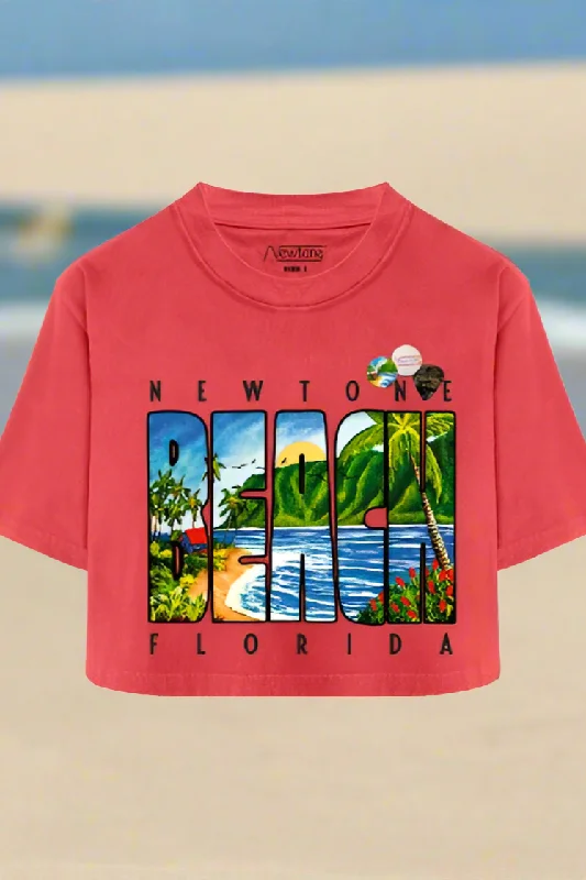 Online Exclusive Newtone Cropper Beach Tee