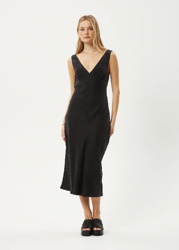Quick Sale AFENDS Womens Gia - Cupro Maxi Dress - Black
