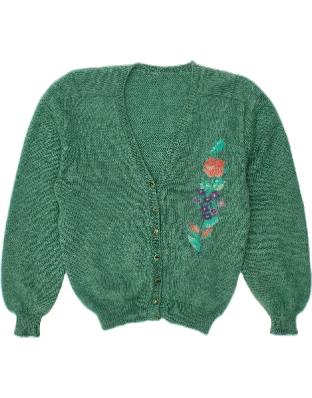 Midnight Sale MORE&MORE Womens Cardigan Sweater UK 18 XL Green Floral