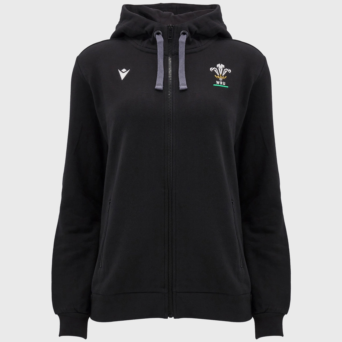 Discount Deals Macron Wales Rugby Women's Full Zip Hoody Black