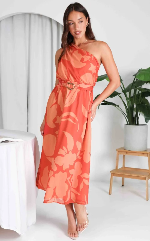 Loyalty Reward Bourke Maxi Dress - Coral Orange Floral