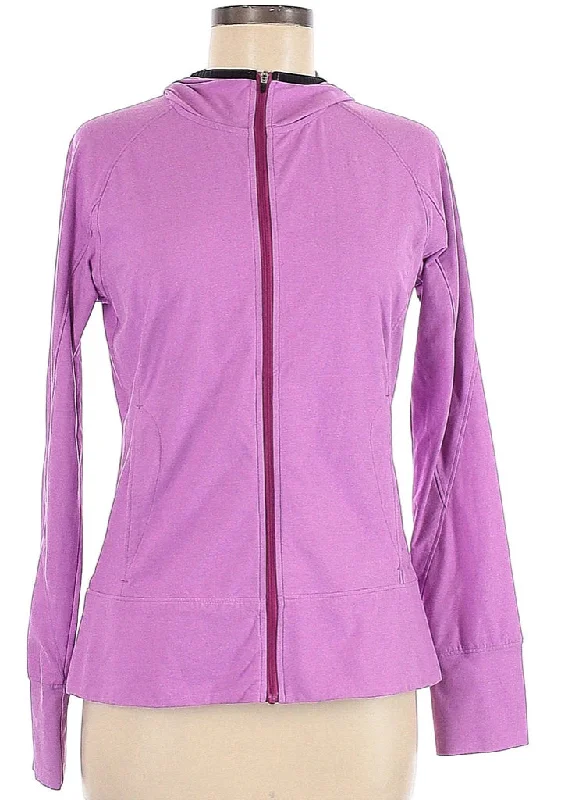 Closeout Zero Restriction Fuchsia Heather Full-Zip Hooded Golf Top Size M MSP$168