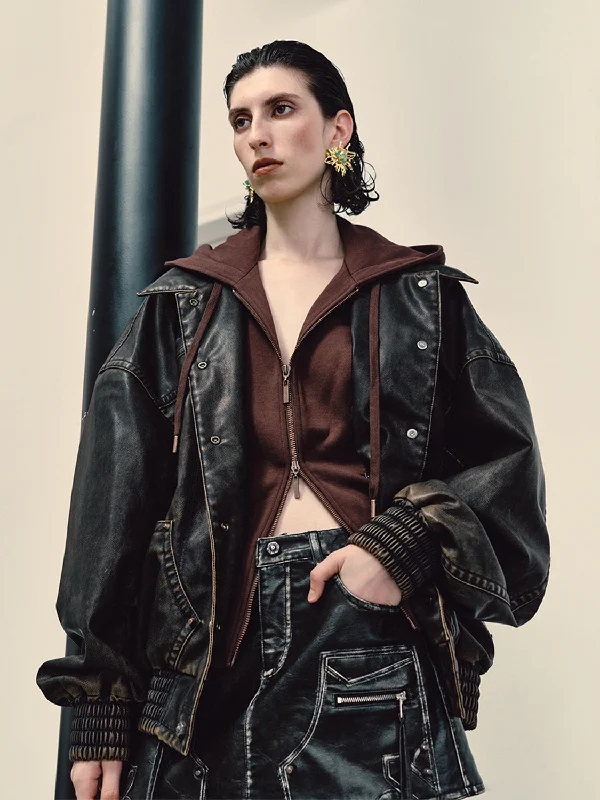 Year-End Clearance Vegan Leather Jacket