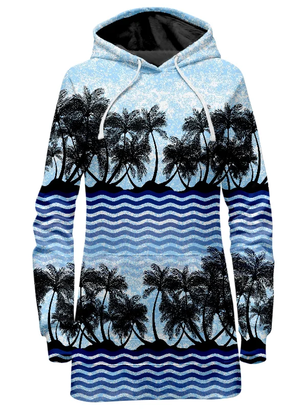 Limited Time Tropical Waves Hoodie Dress