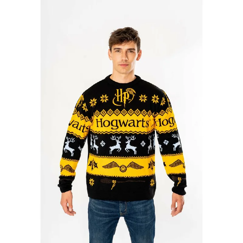 Low Prices Deluxe Christmas Hogwarts Harry Potter Knitted Jumper Adult