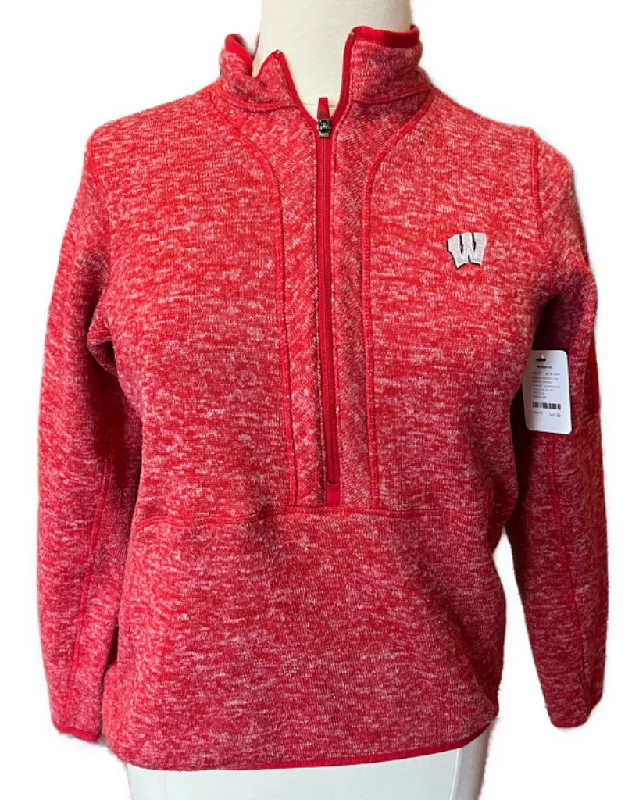 New Arrival Antigua Women's Red Heather Fortune Pullover - University Of Wisconsin Size XL MSP$120 New Arrival Antigua Women's Red Heather Fortune Pullover - University Of Wisconsin Size XL MSP$120