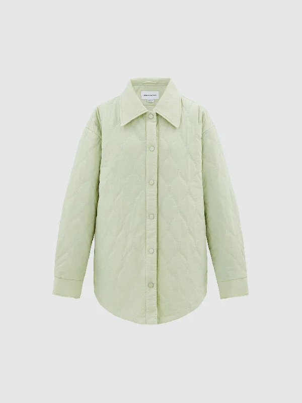 Price Drop Alert Embossed Loose Padded Coat