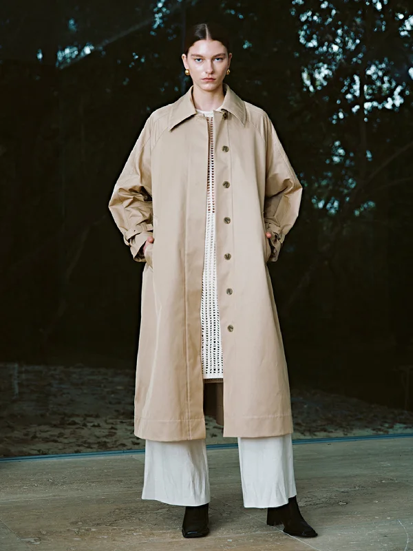Time-Limited Offer Drop Shoulder Sleeve Long Trench Coats