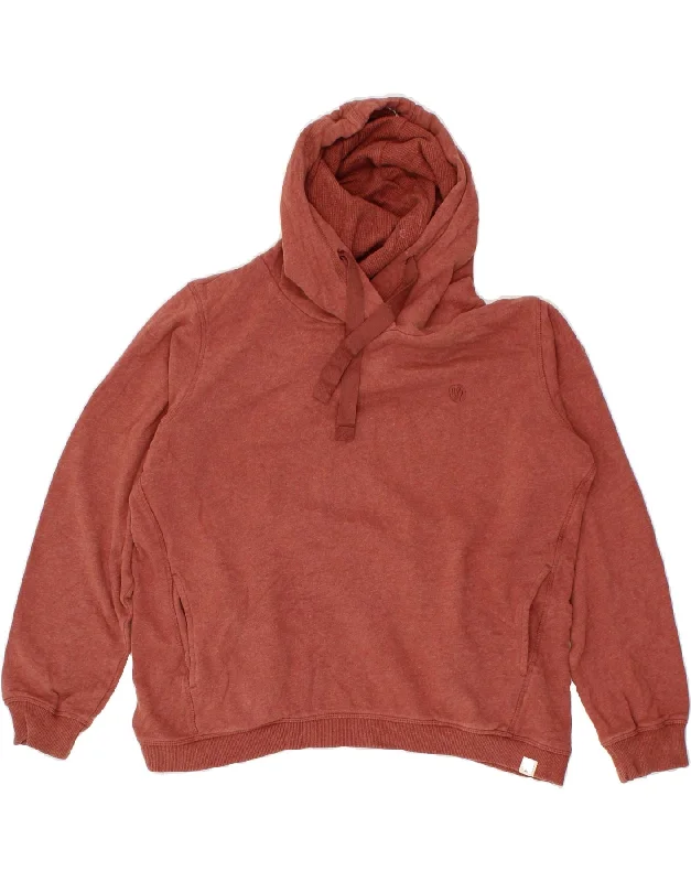 Deal Dash FAT FACE Womens Hoodie Jumper UK 14 Medium Brown Cotton