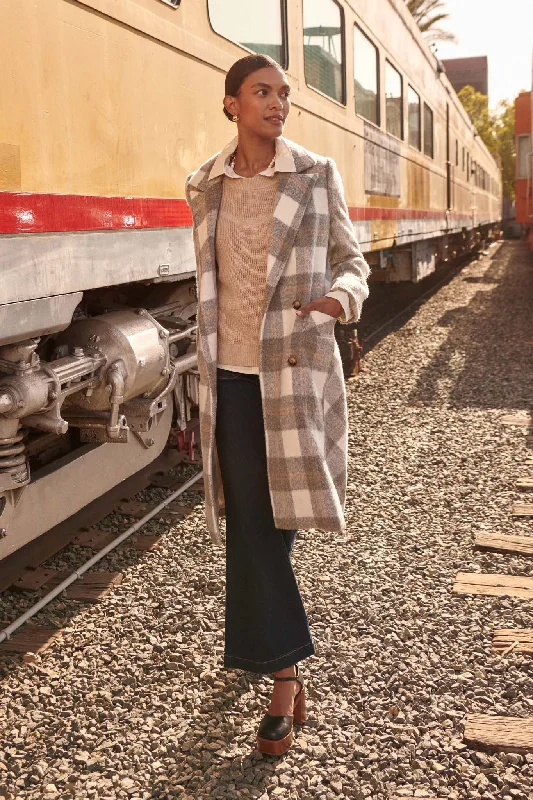 Price Rollback Snowy Creek Wool-Blend Plaid Overcoat