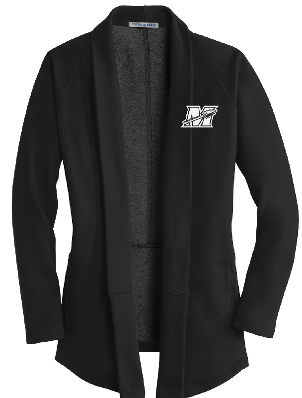 Overstock Ladies Black Cardigan Sweatshirt