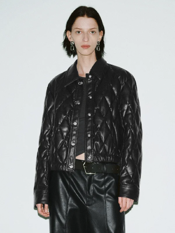 Massive Deals Leather Down Outerwear
