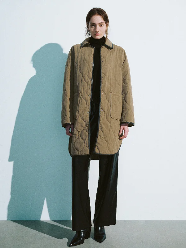 Price Slash Loose Longline Padded Coat