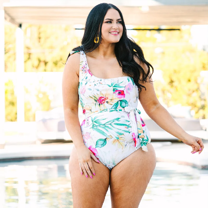 Fantastic Deals Follow The Sun Swimsuit, White Floral