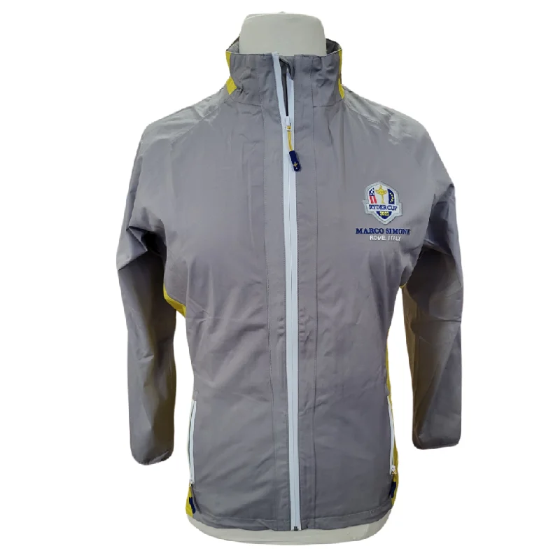 Super Deal New 2023 Ryder Cup Women's Full-Zip Coat in Gray/Yellow- Size L. MSP$98