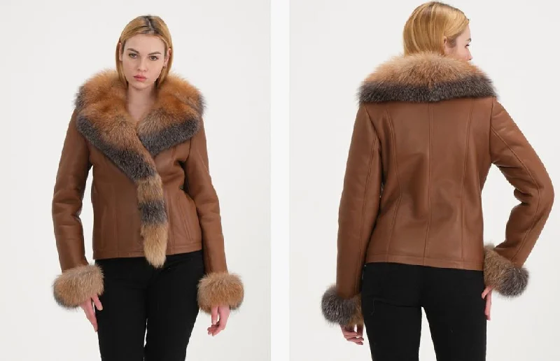 Brown Leather with Brown Fox